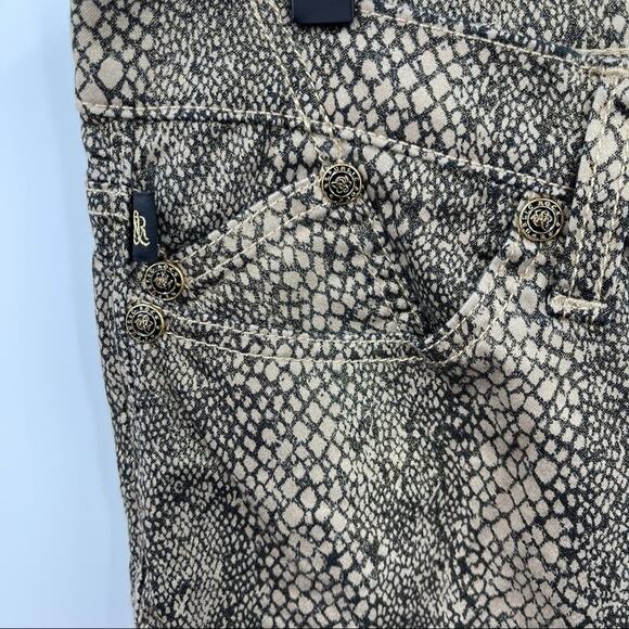 Rock & Republic metallic snake skin jeans s 8 - Picture 5 of 8